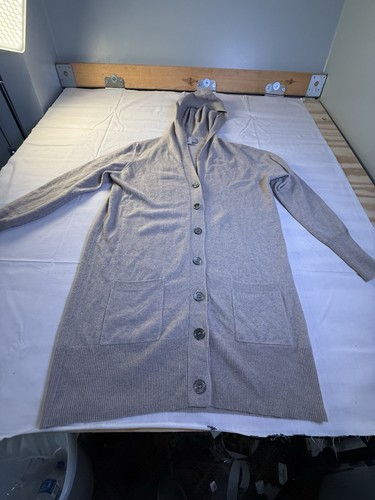 Cardigan lungo con cappuccio