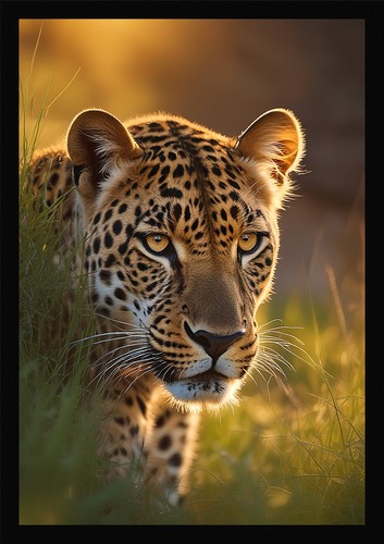 Poster moderno leopardato con