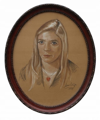 Ritratto donna disegno firmato - ritratto,