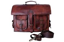 Borsa messenger uomo vera pelle di capra vintage marrone tracolla borsa per l...