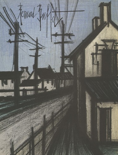 1967 bernard buffet litografia - 1967,