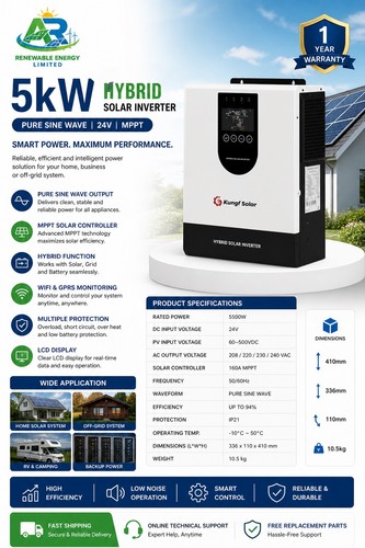 Inverter solare ibrido 5kw - inverter,