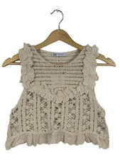 Zara top uncinetto - uncinetto, donna