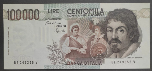 100000 lire caravaggio - caravaggio, 1°