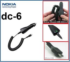 Caricabatteria nokia caricatore per auto micro usb DC-6 LUMIA cellulare telefono
