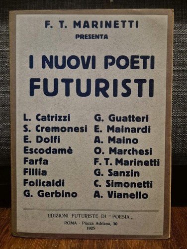 Marinetti nuovi poeti - i,