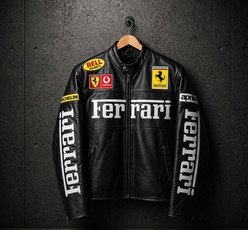 Giacca pelle ferrari racing - giacca,
