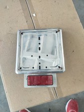 KIT MOTO Porta targa in acciaio inox Cromo + Cornice targa in acciaio inox LAMPA