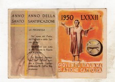 Tessere Gioventù Italiana di Azione Cattolica  VIGARANO MAINARDA FERRARA 1950