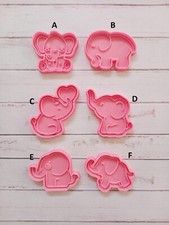 Elefante set 6 pezzi cookie cutter formine tagliabiscotti o PDZ 8CM Elefantino 
