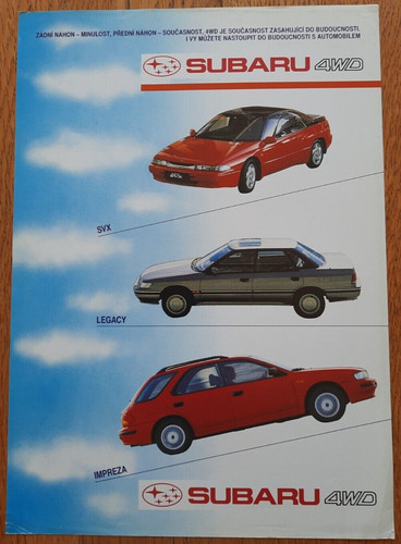 Brochure auto subaru 4wd - brochure,