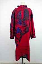 SALVATORE FERRAGAMO VESTITO A CAMICIA ABITO DONNA 48 DRESS WOMAN ITALY LANA SETA