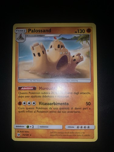Carta pokémon palossand rara - pokémon,