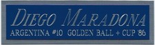 TARGA DIEGO MARADONA PER MAGLIA CALCIO-CALCIO AUTOGRAFATA firmata