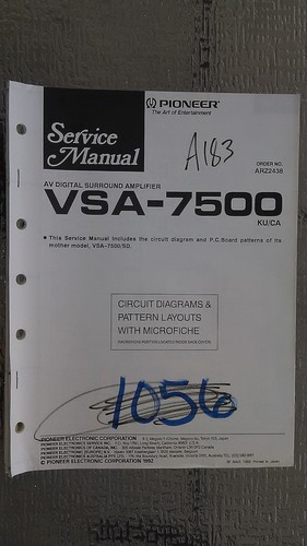 Pioneer vsa 7500 manuale - manuale, di