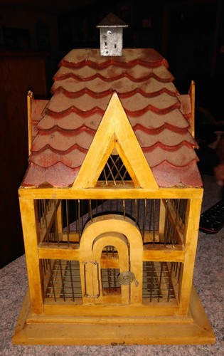 Gabbia uccellini vintage - , legno