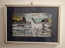 quadro ad olio cavallo in corsa