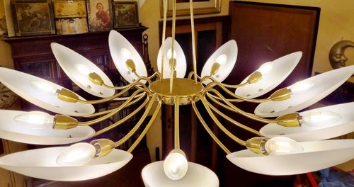 Luci lampadario ottone - luci,