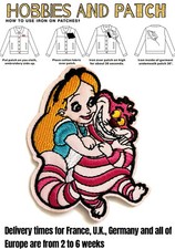 patch Alice con Chat du Cheshire Cat Stregatto paese delle meraviglie toppa iron