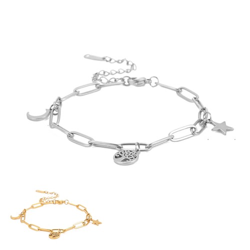Bracciale catena acciaio - bracciale,