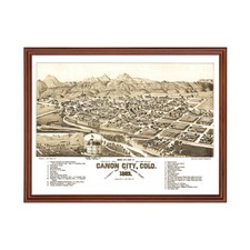 Vecchia mappa di Canon City