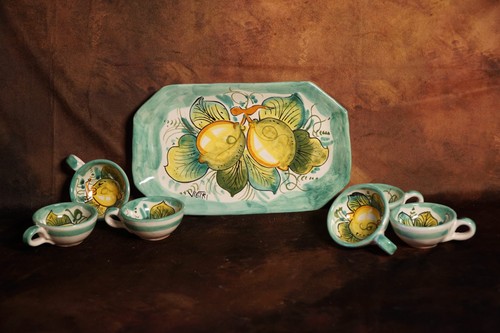 Set caffè decoro limoni - set, "limoni"