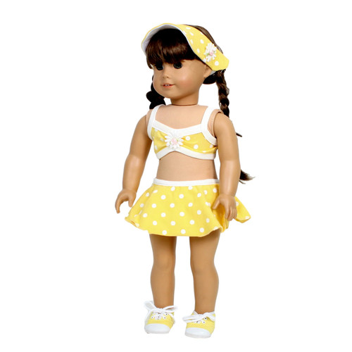 Costume bagno giallo bianco - costume,