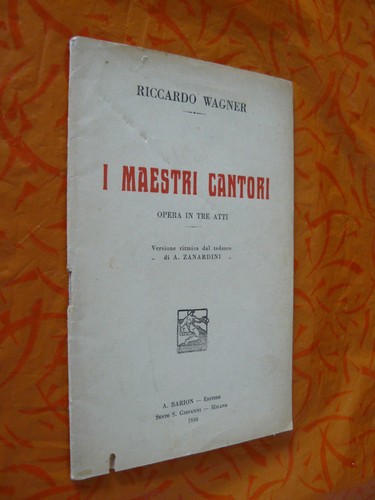 Maestri cantori riccardo - i,
