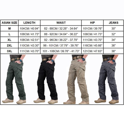 Pantaloni cargo tattici uomo