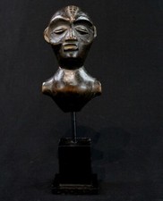 Arte Africano - Antico Fischietto Chokwe IN Legno Con Base Whistle - 13 CMS