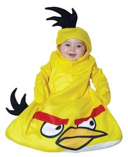 Costume Angry Birds uccellino giallo neonato 0-9 mesi