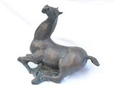 Rara Scultura Bronzo Cavallo