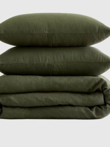 Quince european linen duvet - european,
