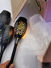 Lampada solare effetto fiamma