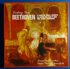 BEETHOVEN VIOLIN & PIANO SONATAS FRANCO GULLI ENRICA CAVALLO BOX 5 LPS ITA MINT 