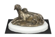 Weimaraner - Figure with a dog