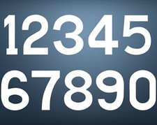 NUMERI PER MAGLIA CALCIO ANNI 80 IN FLOCK BIANCO MATCH WORN ISSUED SHIRT MAILLOT