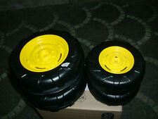 SET 4 RUOTE PER TRATTORE PEG PEREGO JOHN DEERE POWER PULL 12 VOLT PRIMA SERIE