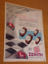 ZENITH GRAN PREMI F1 OROLOGIO ANNO 1956 ANNI '50=PUBBLICITA=ADVERTISING=WERBUNG