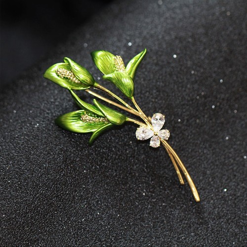Wheat butterfly flower brooch - wheat,