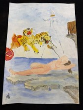 SALVADOR DALI disegno e quadro