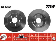 2 pz. Disco freno TRW DF4372