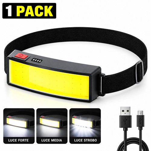 Lampada frontale led cob - frontale,