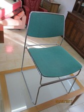 POLTRONCINA design modernariato(linee cromate,rivestimento stoffa) -URDE