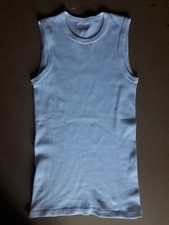 Canotta intima lunga da donna a costine in cotone bianca Dolce & Gabbana Tg.S