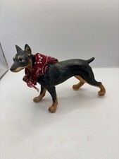 Statuina vintage UCTCI Doberman Pinscher in piedi Giappone