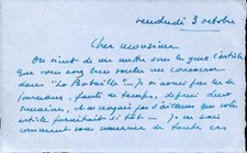 Biglietto autografo Pierre DUX