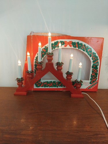 Candelabro elettrico legno - in,