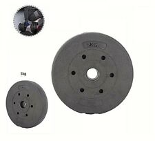 x Coppia Dischi Dummbell Pesi Bilanciere  5kg Ognuno Bodybuilding Palestra dfh