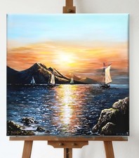 Quadro su tela 50/50/3 cm mare